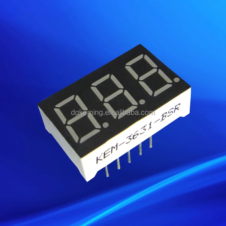 Mini 0.36 led 7segment led digital display 3 digit yellow