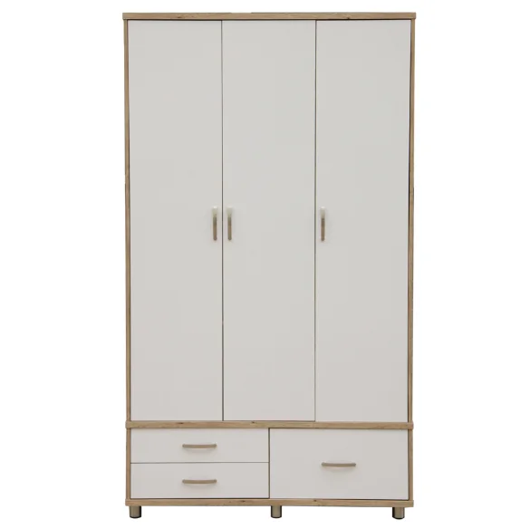 Cheap New Design 3 Door 3 Drawers Bedroom Wooden Closet Wardrobe