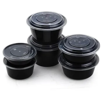 Wholesale Disposable Plastic Lunch Box Round Meal Prep Food Container ...