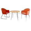 Guangzhou factory wooden tea table with two chairs for janpese