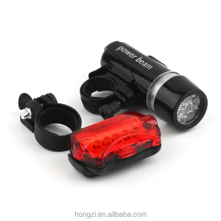 

Waterproof Bike Bicycle Lights 5 LEDs Flashlight Torch Lamp headlight Bike Bicycle Front Head Light + Safety Rear