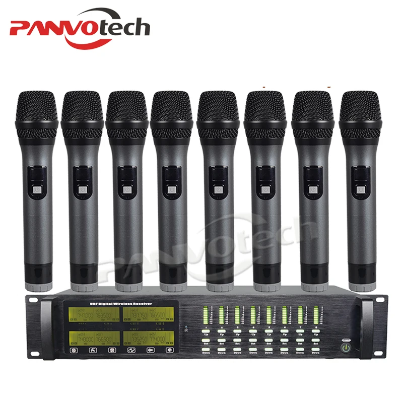 

Panvotech Professional 8 channels Wireless Professional Microphone