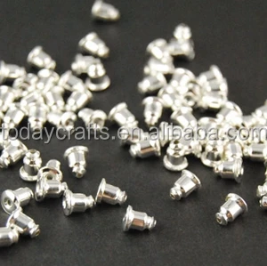 Fish Hook Earring Backs Whole Suppliers Alibaba 7x6mm Silver Plated Barrel Bullet Shape Fish Hook Stoppers Supportive Earring Backs