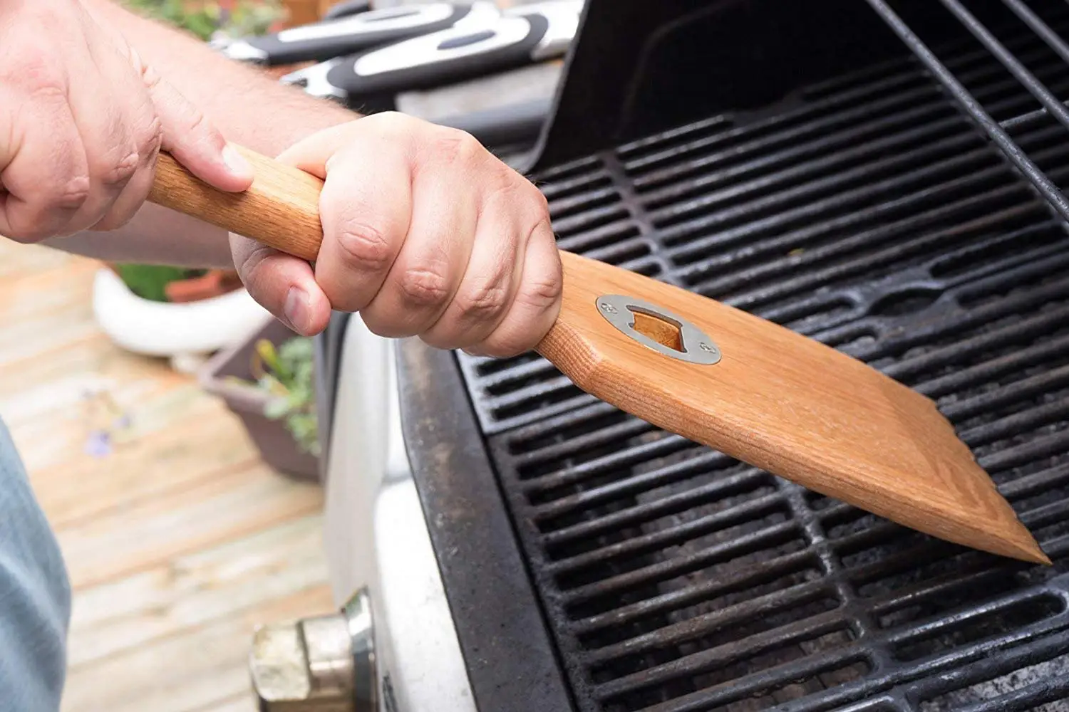 Wooden Grill Scraper Natural Wood Bbq Grill Scraper,Woody Safe Scraper