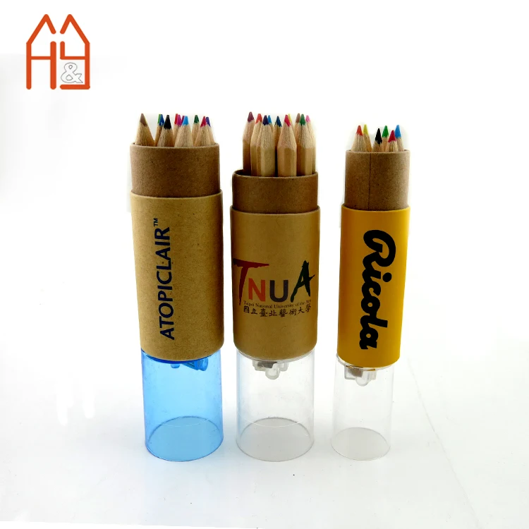 6 Different Colores Pencil Set With Sharpener Painting Pencils For Kids