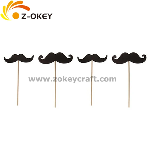 ZPP1562 Paper Photo Booth Props black mustaches 4pieces set