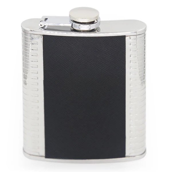 

4 OZ 304 stainless steel hip flask leather cover hip flask