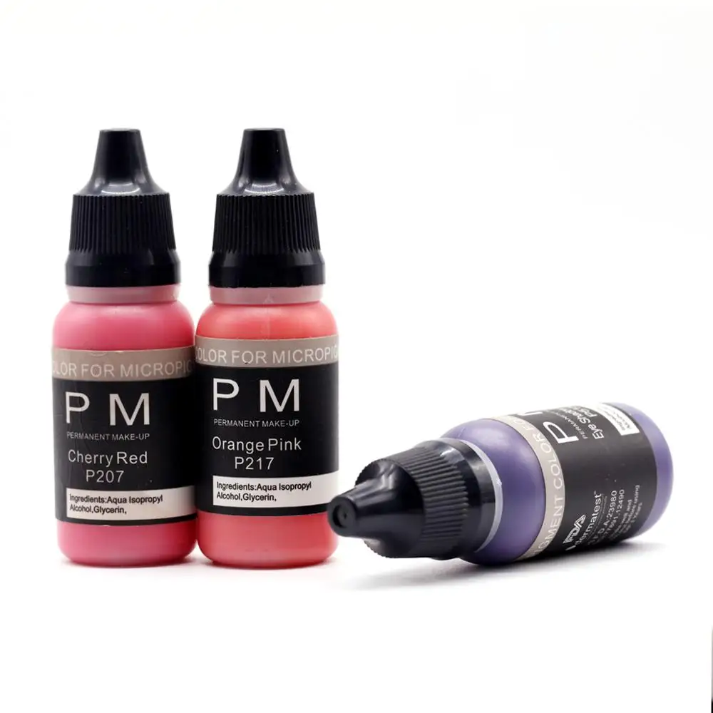 

PM Accept OEM Order Microblading Permanent Makeup Pigment Eyebrows Tattoo Ink, Lips pigment color