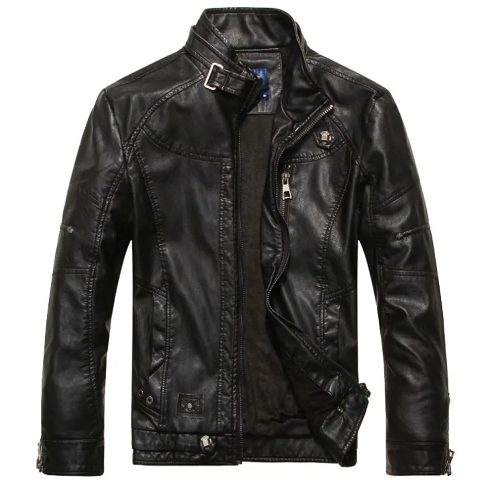 
3 colors Riding Leather Biker Jacket Motorcycle Clothing Biker Jacket For Men 