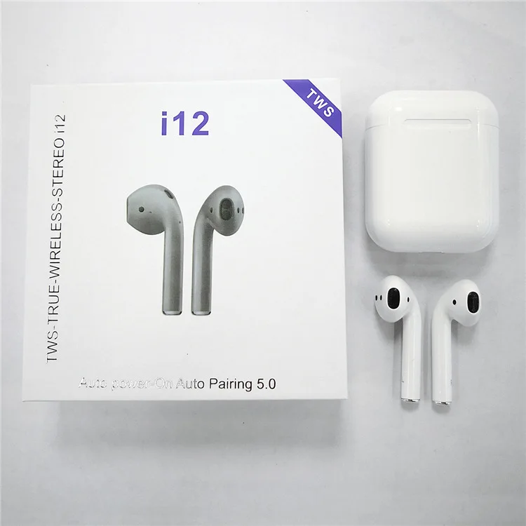mini i12 TWS 1:1 earphones Wireless BT5.0 Super Stereo bass earbuds JL 6936 Upgraded Chipset With POP Up Function - ANKUX.COM