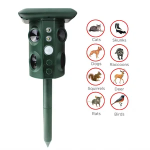 Image of Solar Energy Ultrasonic Pest Dog Cat Bird Boar Mouse Mosquito Rechargeable Animal Repeller Fly Trap Repeller