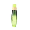 100ml 120ml Green gradient color glass lotion pump spray bottle with bamboo ring