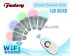 Original Factory Patent Design Full Touch Screen Remote RGB color changing led bulbs lighting,6W AC86-265V