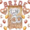 Bachelorette Party Decorations Set Bridal Shower Pack Kit Includes Rose Gold Foil Curtain Bride Love Heart Ring Confetti Balloon