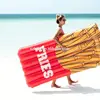 French Fries Food Inflatable Swimming Pool Float Extremely Durable Water Mattress