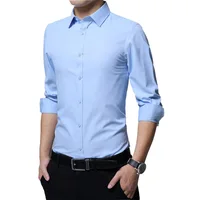 

fashion men's clothing men slim long sleeve casual office shirts