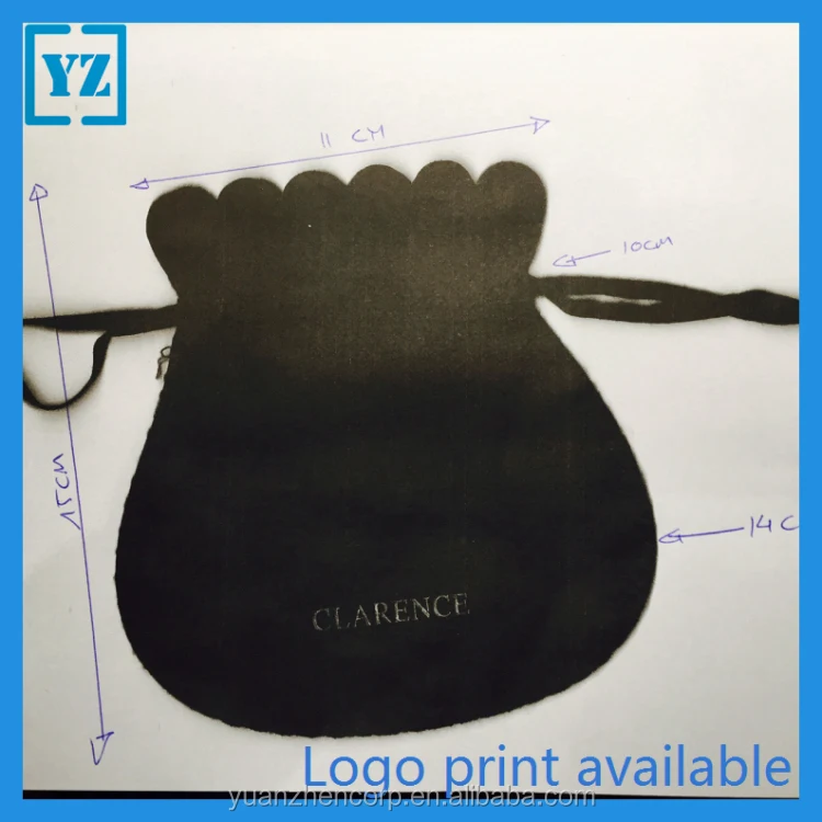 Pear shape gold foil logo drawstring zigzag stitch pouch 03.jpg