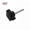 Black Star Head Adjustable Threaded Stud for Furniture Hardware Industrial Clamping Grip M6 M8 M10 Plastic Knobs Handles
