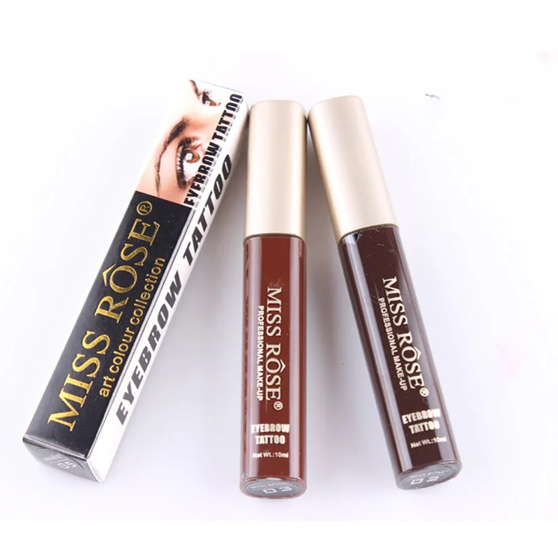 

DHL free shipping Miss Rose Makeup Miss Rose Eyebrow cream Quick Dry Waterproof Eyebrow gel Multi-colored liquid Eyebrow crea