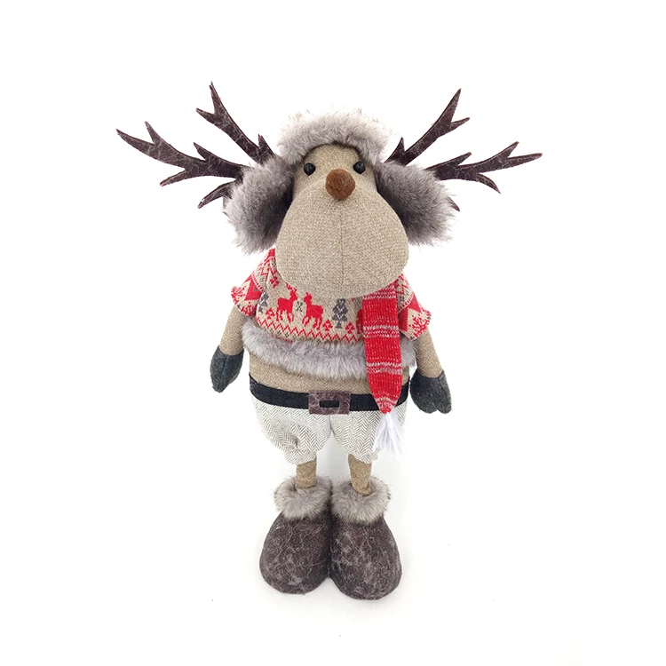 
Decorative Deer Textile Soft Plush 21 Inch Standing New Doll Holiday Time Decorations Big Christmas Reindeers 