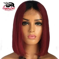 

SuperLove 2019 New Arrival Brazilian virgin hair bob lace wig Full Bottom Virgin Raw Silky Straight bob human hair lace wig