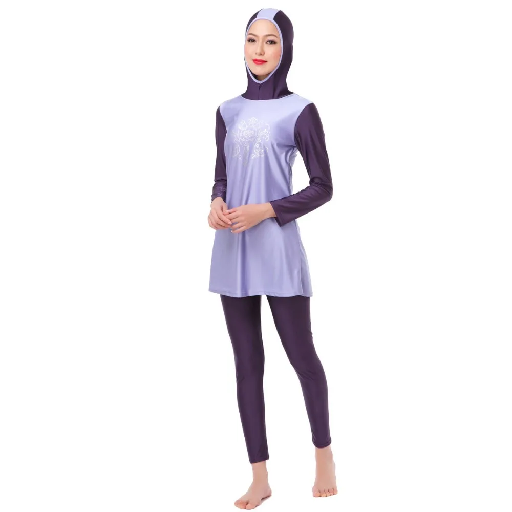 Hw10h 3 Colors Muslim Swimwear  Islamic Swimsuit Adult 