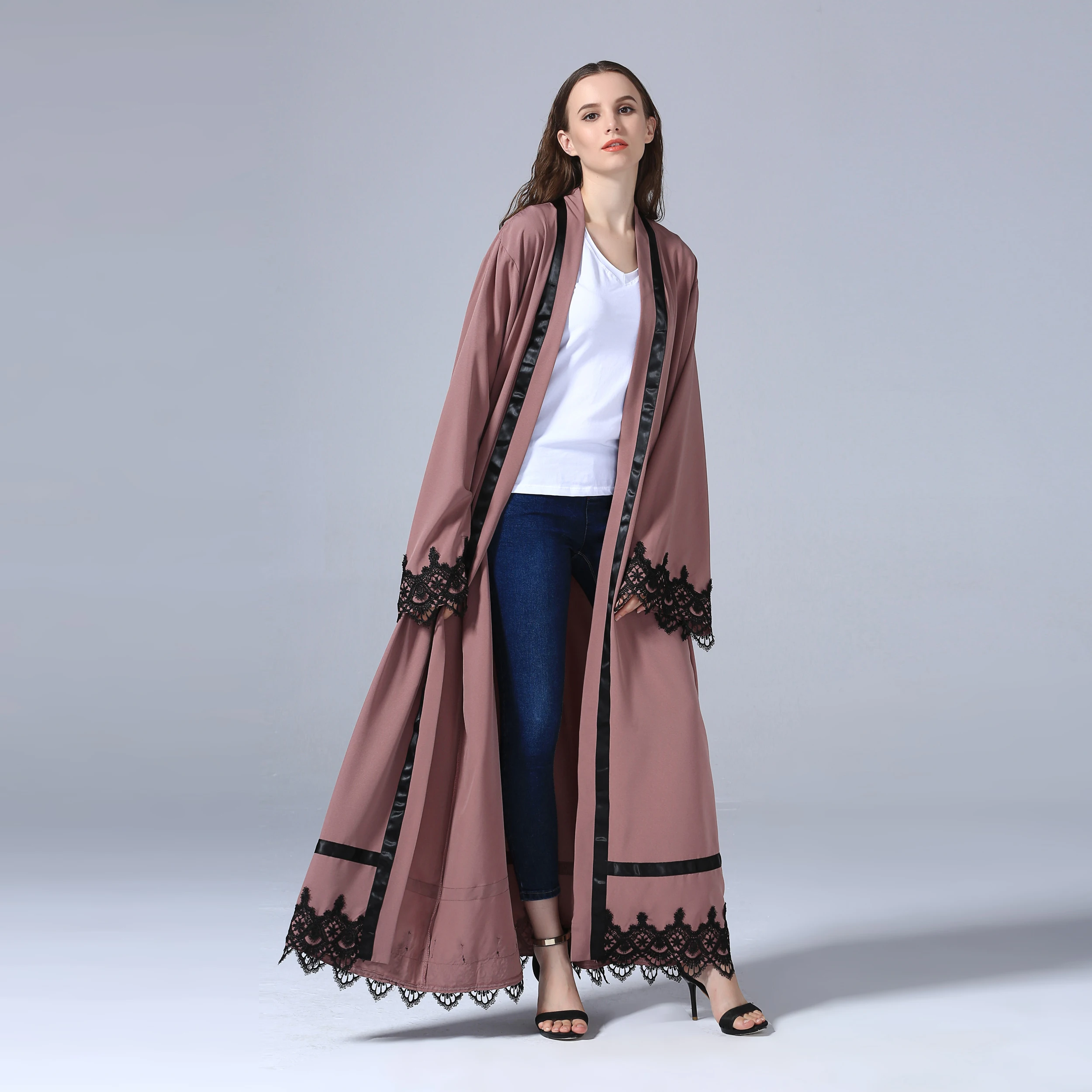 

1545#Wholesale buy turkish fashion abaya online dubai burqa traditional islamic clothing, Pink