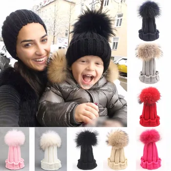 mother and baby matching hats