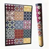 Multicolor Patchwork Print decorative vinyl floor mats rug for the kitchen, mudroom or other high-traffic locations