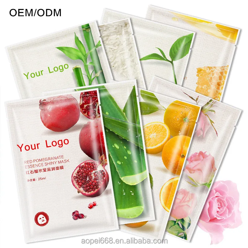 

Customized effects plant extract facial mask refreshing whitening skin care products manufacturer, Transparent