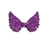 DIY handmade material 3D padded glitter wing patch for hair accessory