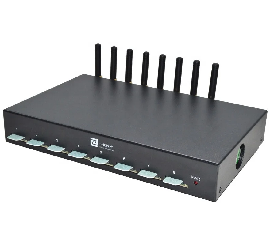 

8 port gsm modem 8 sim 4g bulk sms machine with free bulk sms software, Black