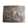 handmade artware 3d brass plate metal abstract sculpture wall sign logo