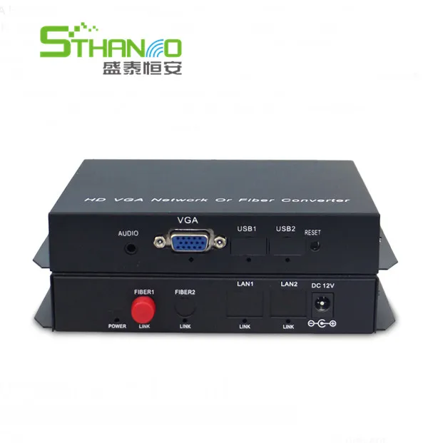 1080P fiber optic VGA converter video audio extender up singlemode fiber 20KM