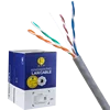 Kingmaking Cat5e 1000ft, grey, 24AWG 4 Pair Solid Bare Copper, 350MHz,UTP
