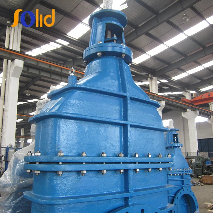 Big size F4&F5 Ductile iron resilient rubber lined gate valves