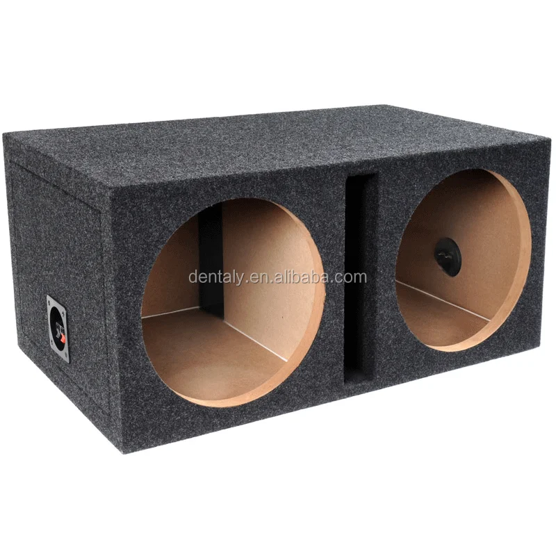 MDF Car Audio Universal Wedge 15" Double Vented Speaker Enclosure Boxes Truck - ANKUX.COM