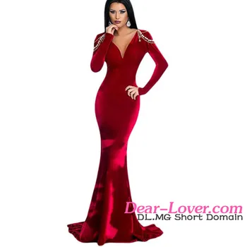 Red Long Sleeve Bridesmaid Dresses