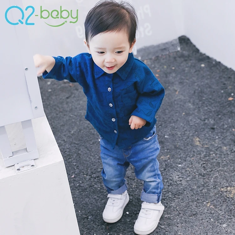 
Custom made high quality single breasted baby shirt cartoon printed t-shirts 1832 