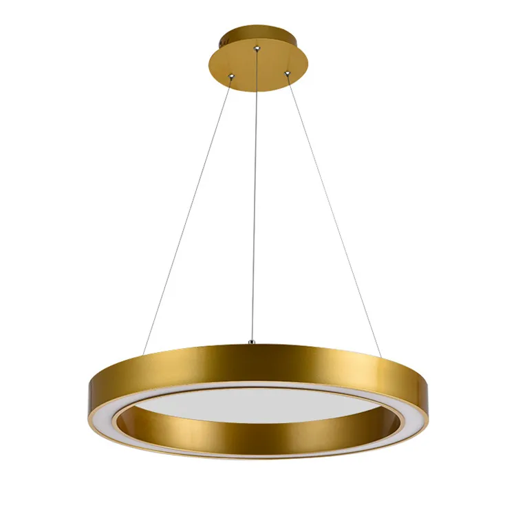 Wholesales Circle Golden LED Pendant Light Chandelier in Difference Size