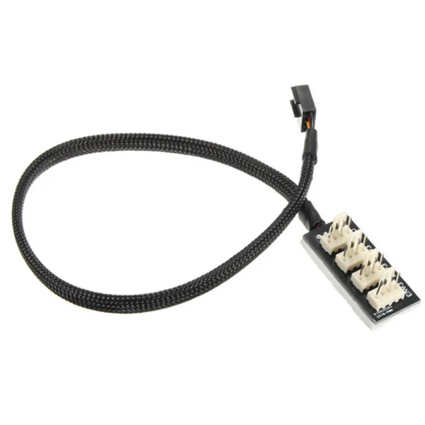 Host Case CPU Fan Power Supply Connector 4Pin Computer Mainframe Fan Hub Cable Line 4 Way PWM Multi Splitter Cable Lead Adapter