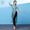FZW077+FZW069 Women wholesale belly dance chinese button tops and nine point pants
