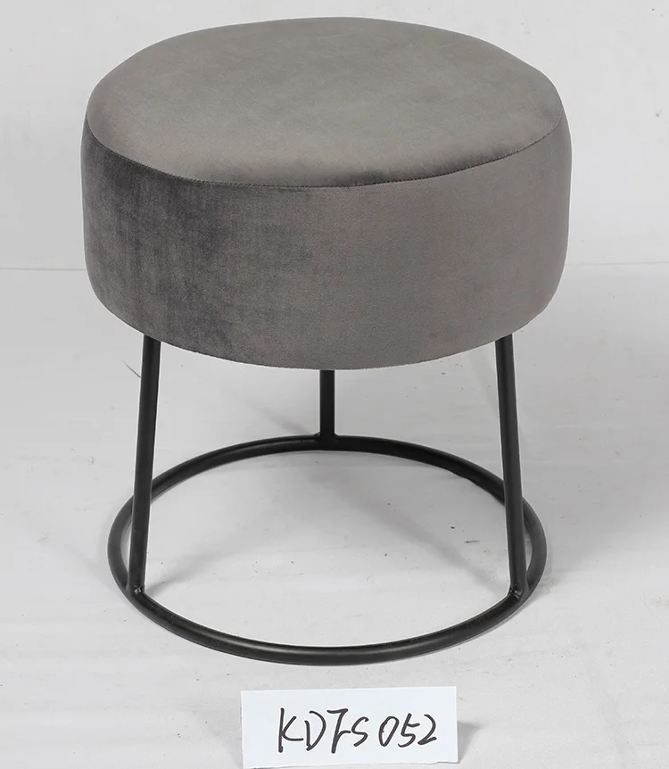 Modern Round Dressing Room Stool With Stainless Steel Legs Buy Modern