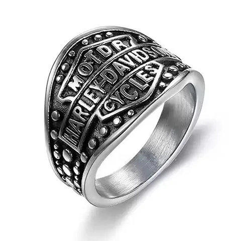 

Fashion Biker Custom titanium silver 316L Stainless Steel casting finger ring for mens womens jewellery ZZR288