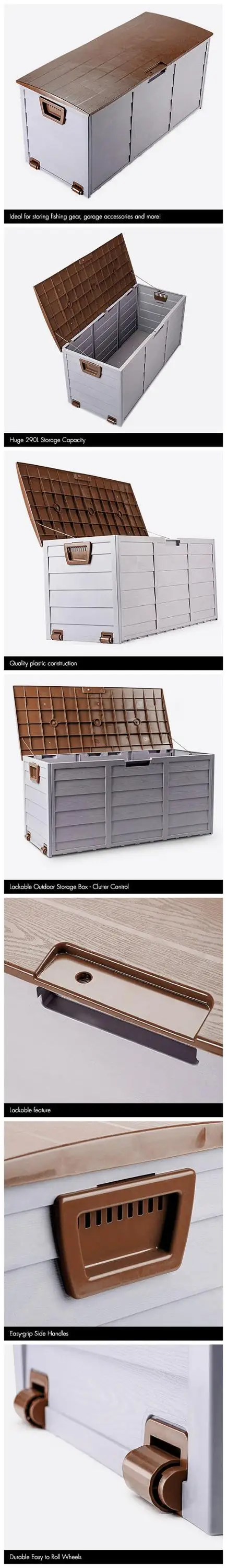Garden Outdoor Plastic Storage Box Plastic Case Storage bin