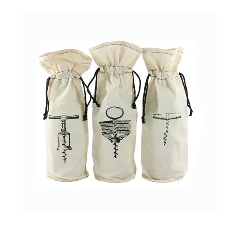 drawstring wine bottle bag