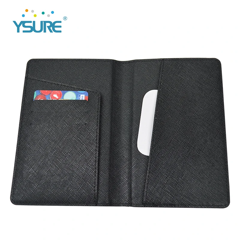 Perfect Graceful Pu Cover Blank Saffiano Leather Passport Holder Leather Custom Travel Wallet