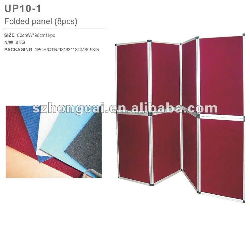 
Colorful fabric exhibition folding panel display 