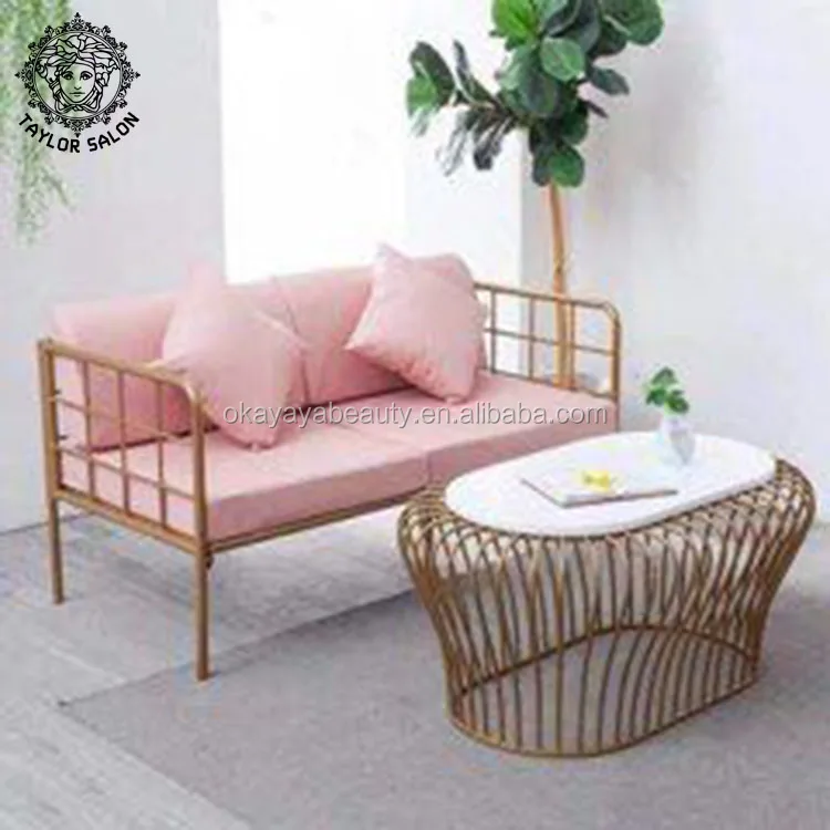 Modern Waiting Chair Living Room Waiting Sofa Pink Waiting Chair For