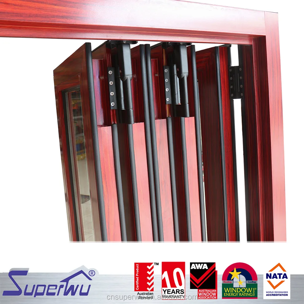 High quality Product Warranty Soundproof Aluminum Glass Windows Shades Security folding window